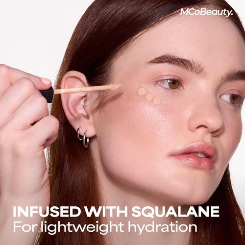 MCoBeauty Brighten & Perfect Cream Concealer - Hydrating Dark Deep Coverage for Under Eyes & Blemishes | Vegan & Cruelty-Free