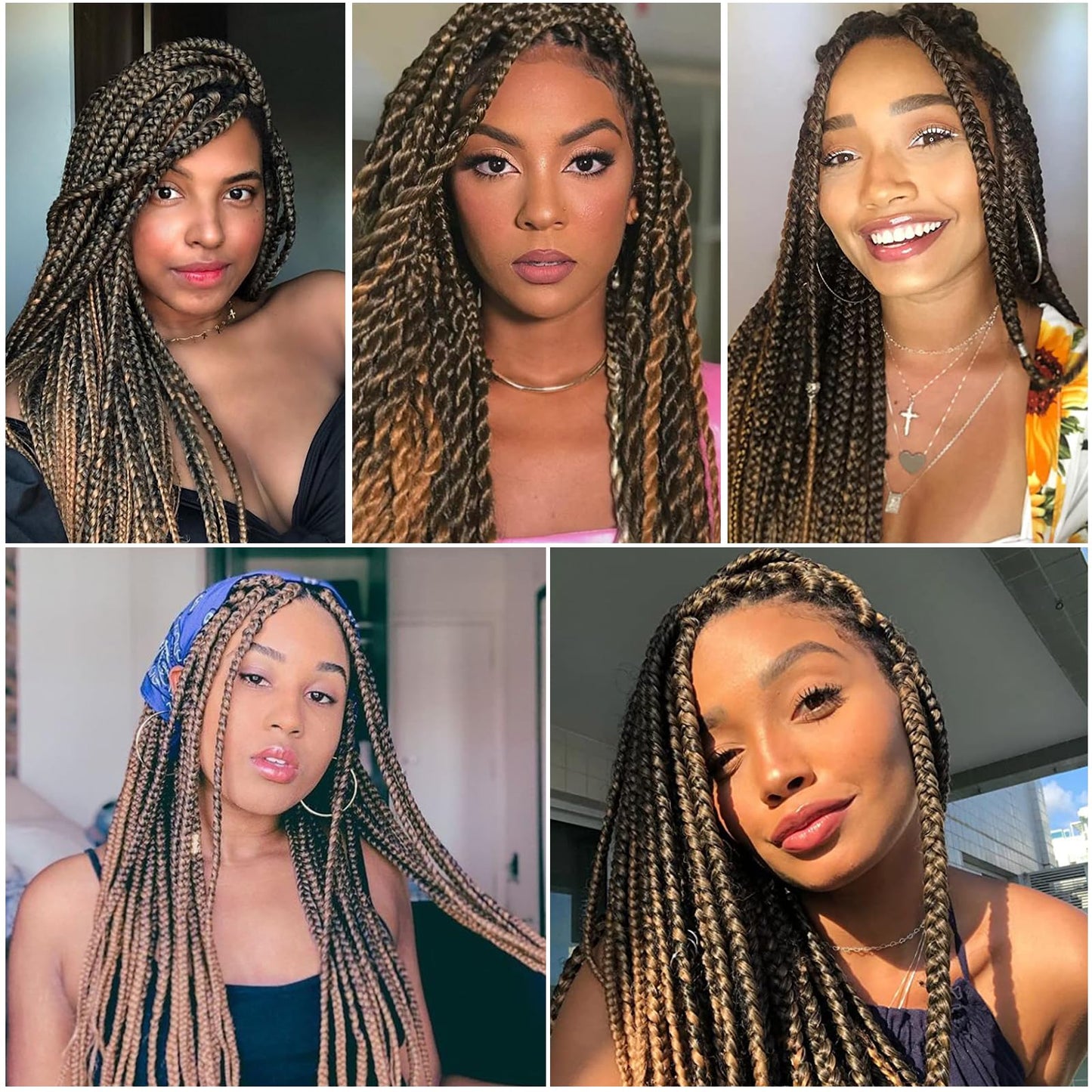 DAN NING Pre-stretched Braiding Hair,Silky Braid Hair Extensions, Itch Free Crochet Twist Hair Braids, Yaki Texture Original Braiding Hair Pre Stretched(20''-8 packs, 1b27)