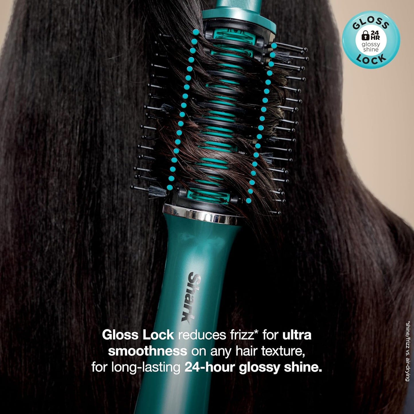 Shark Glossi 2-in-1 Hot Tool - Ultra-Fast Air Glosser for Glossy Blowouts | Jewel Teal, Heat-Controlled Ceramic