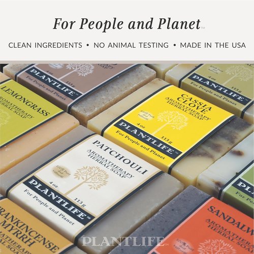 Plantlife Sandalwood Bar Soap - Moisturizing & Soothing Handcrafted Soap - 4oz Plant-Based Bar Made in California