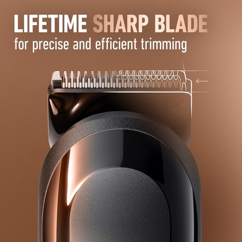 King C. Gillette Cordless Beard Trimmer - Complete Kit with 3 Combs, Cleaning Brush & Travel Bag - Blue