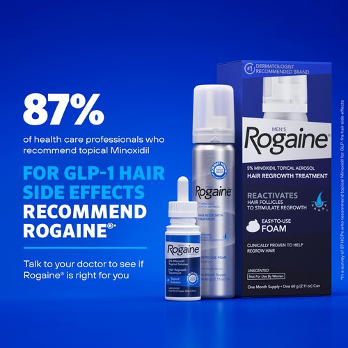 Men’s Rogaine Extra Strength 5% Minoxidil, Topical Solution for Thinning & Hair Loss, Clinically Proven FDA Approved Minoxidil for Men Treatment, Regrow Fuller Hair, 3 Month Supply, 3 Bottles