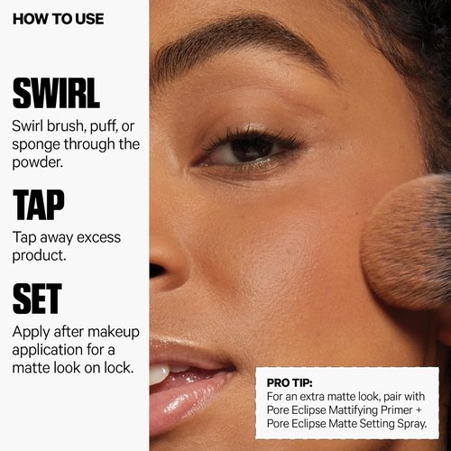 Milk Makeup Pore Eclipse Matte Translucent Setting Powder - Controls Shine & Blurs Pores | 16-Hour Wear, Talc-Free Formula