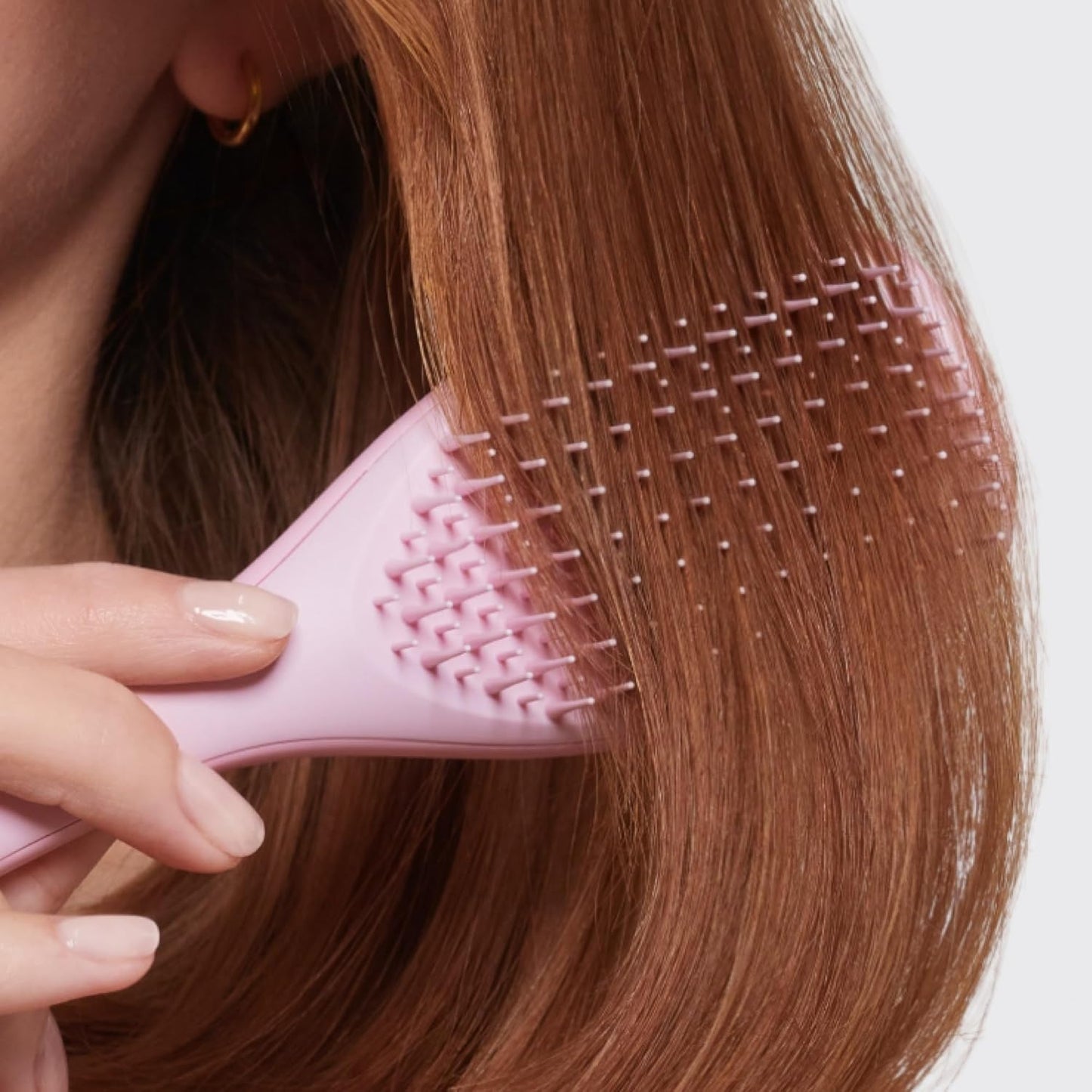 Tangle Teezer Ultimate Detangler Brush - Travel-Size Mini Hair Brush for Straight to Wavy Hair, Millennial Pink