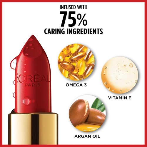 L'Oreal Paris Colour Riche Lipstick - Creamy Hydrating Formula with Argan Oil & Vitamin E | Ballerina Shoes, 1 Count