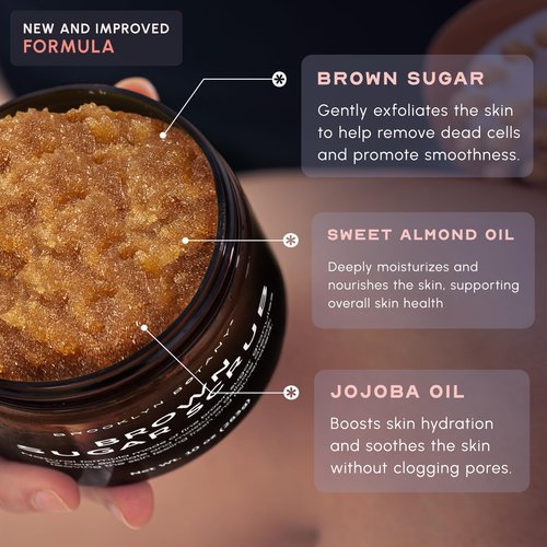 Brooklyn Botany Body Scrubs - Moisturizing and Exfoliating Body, Face, Hand, Foot Scrub - Fights Acne, Fine Lines & Wrinkles, Great Gifts For Women & Men - 10 oz