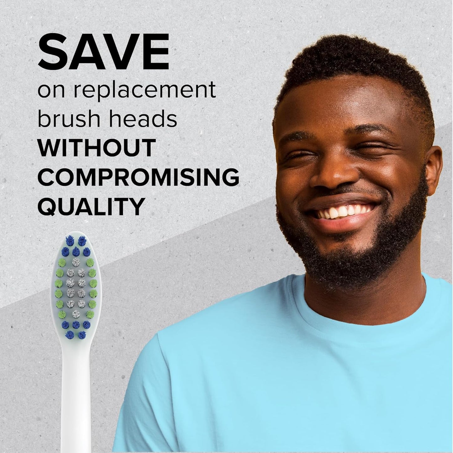 SmileSonic Pro Replacement Toothbrush Heads - Compatible with Philips Sonicare | 5 Count