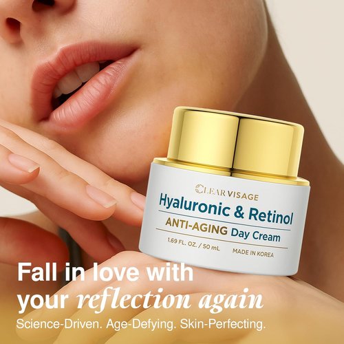 Regine Switzerland Hyaluronic Acid & Retinol Face Moisturizer - Anti-Aging, Hydrating Formula - 1.69 Fl. Oz.