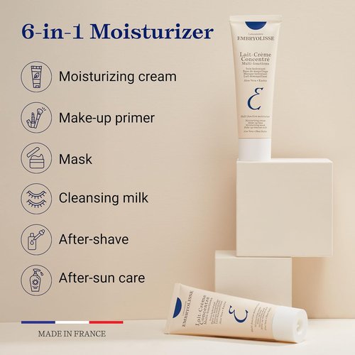 Embryolisse Lait-Crème Concentré - Multifunction Daily Face Moisturizer & Makeup Primer | All Skin Types, 75ml