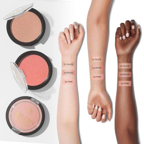 FV Long Lasting Powder Blush - Lightweight, Smooth & Blendable Cheek Makeup | Transfer-Resistant Matte Finish (Pink Matte, 0.17 OZ)