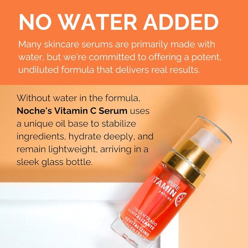 Noche Y Dia Vitamin C Serum - Anti-Aging Hydration for Mature Skin - Targets Sun Spots & Wrinkles - 30mL (1 fl oz)