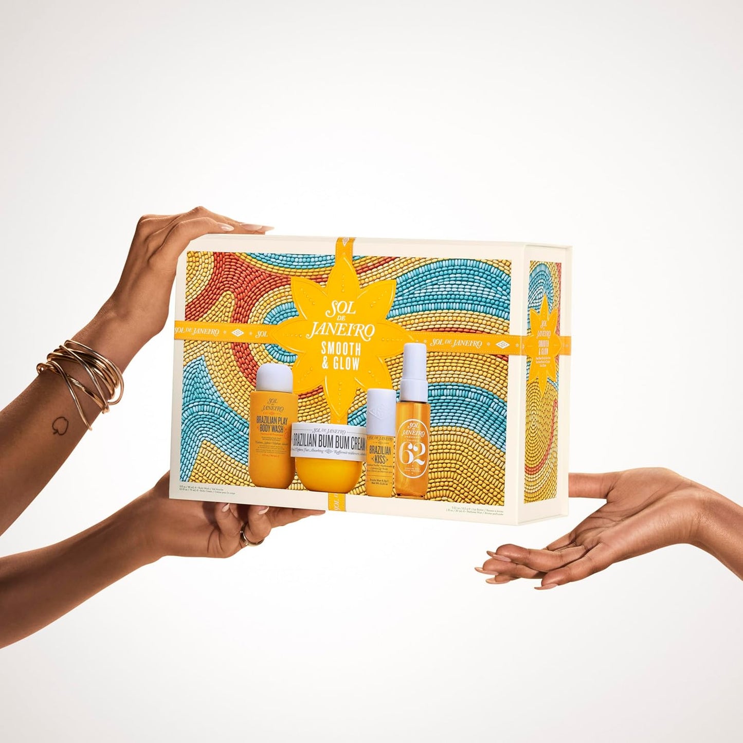 Sol de Janeiro Gift Set - Travel Size Smooth & Glow Body Routine | Includes Bum Bum Cream & More
