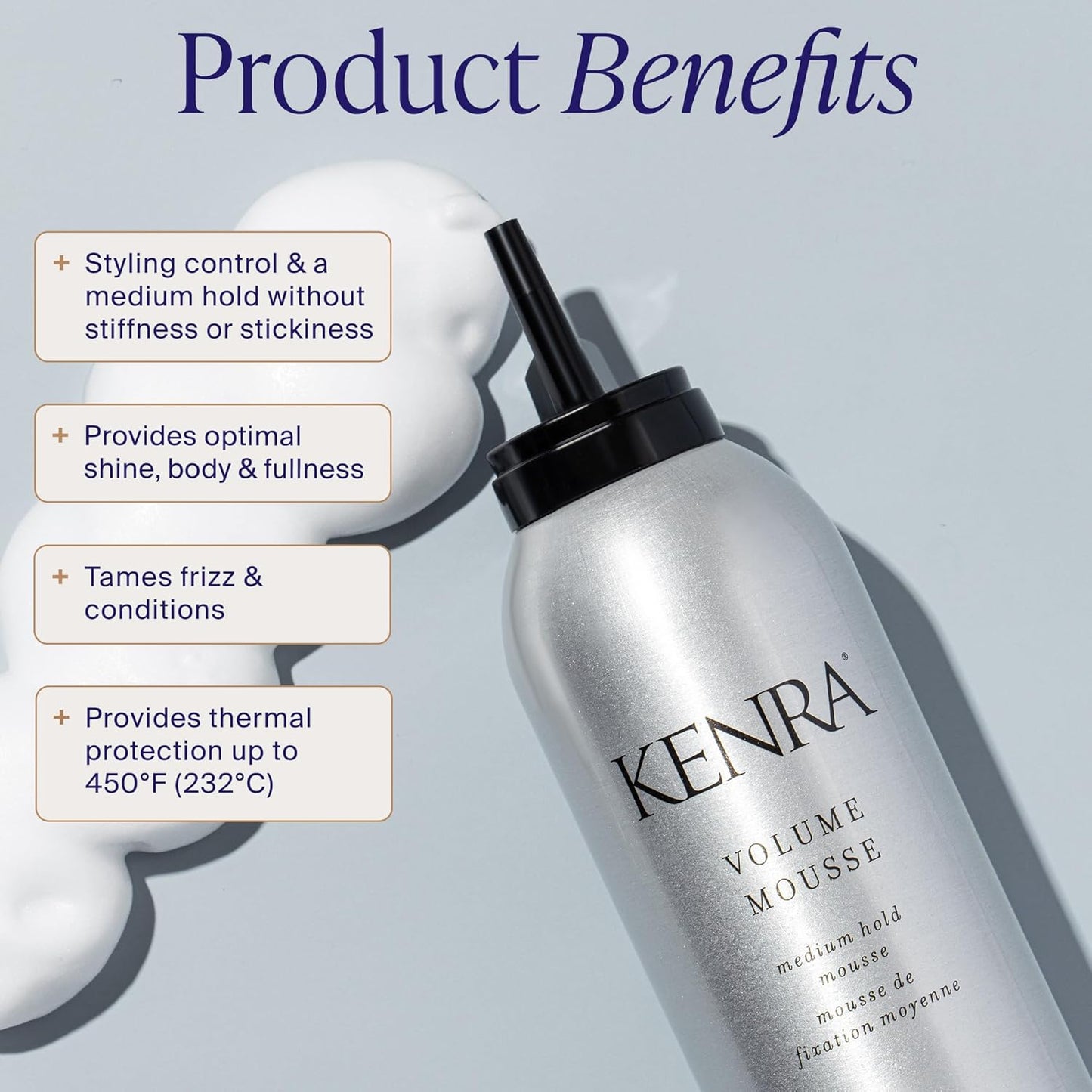 Skiennix Professional Volume Mousse 12 - Firm Hold, Alcohol-Free Formula | Tames Frizz & Conditions