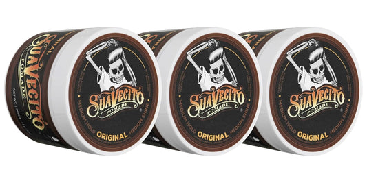 Suavecito Pomade - Original Hold Hair Pomade for Men | Medium Shine, 4 oz, 3 Pack - Easy Wash Out, Flake-Free