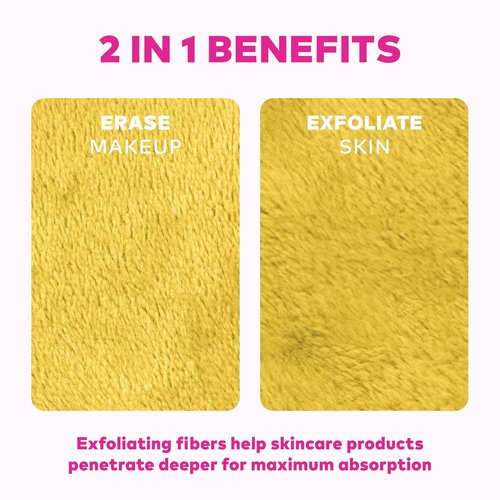 MakeUp Eraser Mini PRO - Effortlessly Remove All Makeup With Just Water | Chic Harry Potter Hufflepuff, 1ct