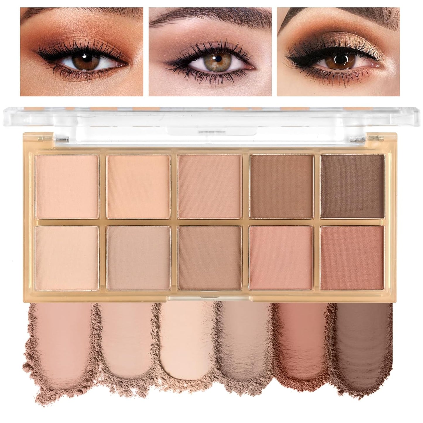 Skiennix Matte Eyeshadow Palette - Ten High-Pigmented Shades for Blendable, Vegan Eye Makeup (04)