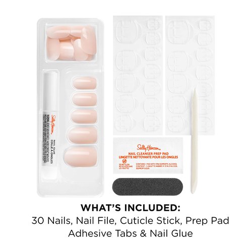 Sally Hansen Salon Effects Perfect Press-On Nails | Oval Shape | Easy to Apply, Non-Damaging | 30 Nails, Nail Glue, Adhesive Tabs, File | Ombre-Lievable