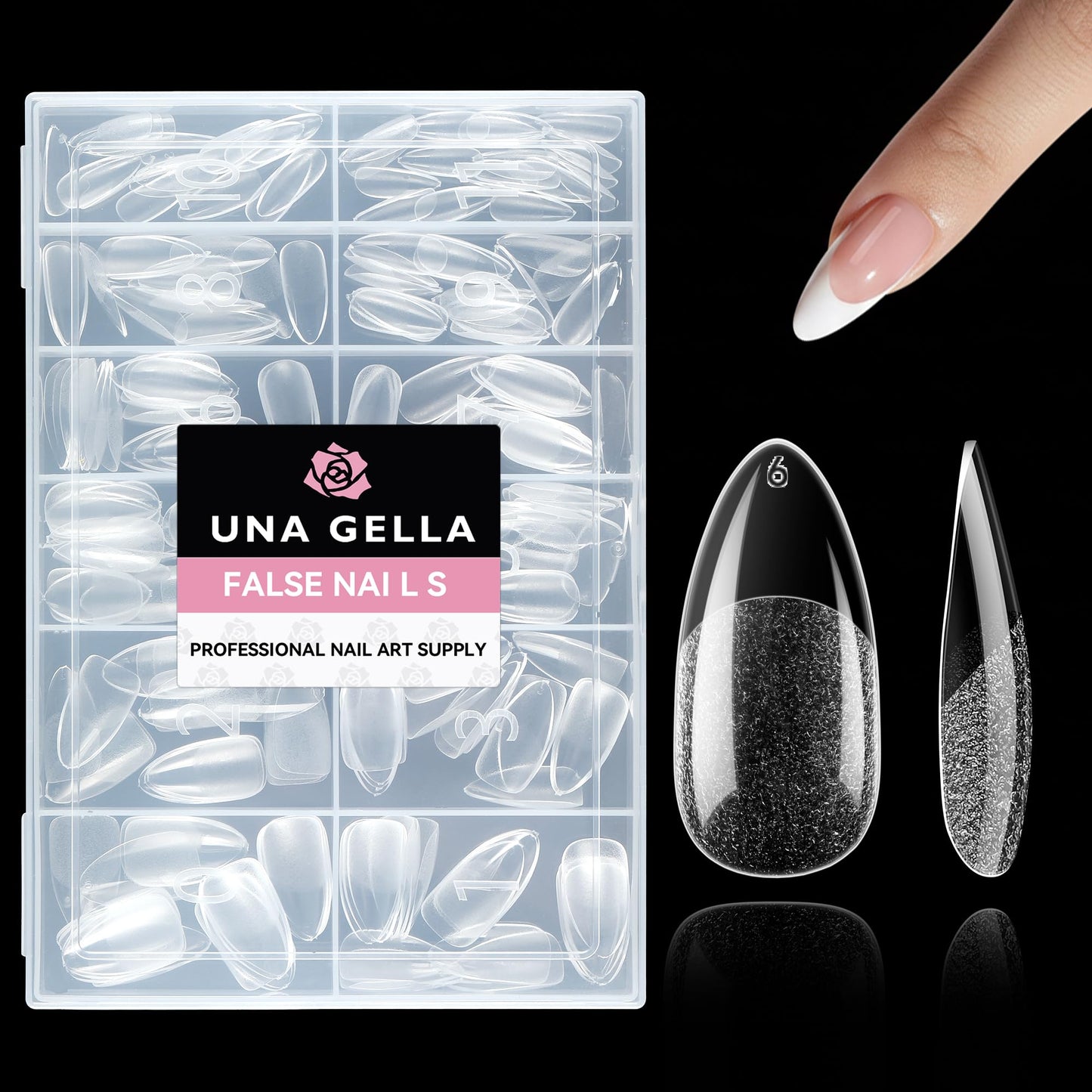 UNA GELLA GEL NAIL TIPS FOR ACRYLIC NAIL TIPS SOFT GEL TIPS