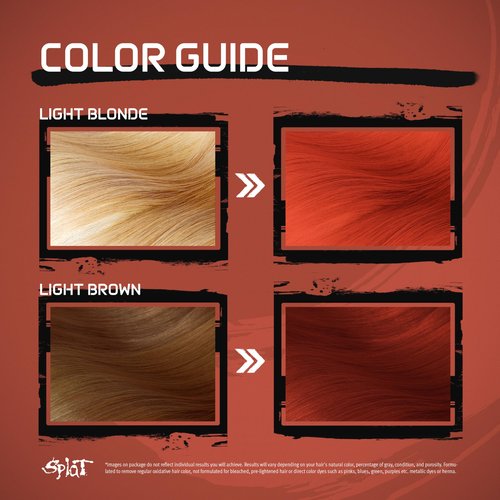 Splat Midnight Amber Semi Permanent Hair Dye Kit, 1 Application, Includes Deep Reconstructor Conditioner, Lasts 30 Washes, No Bleach Required, Vegan & Cruelty Free Hair Color