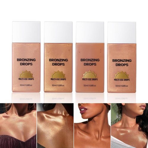 MAEPEOR Bronzing Drops - Sunny Glow Liquid Bronzer for Face & Cheeks | No Transfer, Instant Sun-Kissed Glow (Color 02)