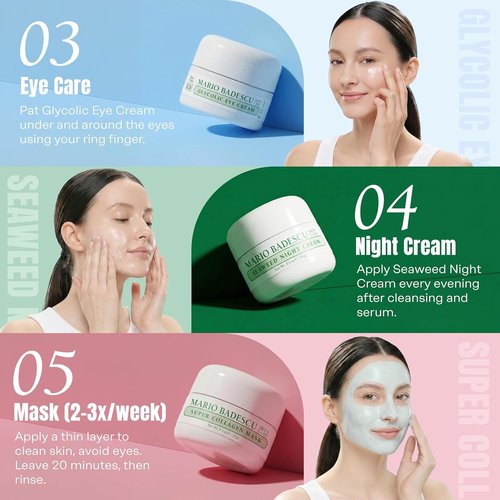 Mario Badescu Good Skin Is Forever 5-Piece Set - Hydrating Cleansing Oil, Peptide Serum, Night Cream & More