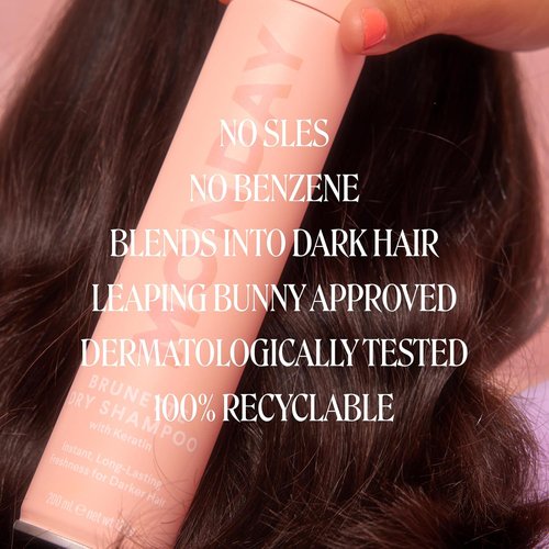 Monday Haircare Brunette Dry Shampoo - Oil-Absorbing Formula with Keratin for Dark Hair | 200 mL