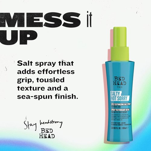 Bed Head by TIGI Texturizing Salt Spray - Achieve Effortless Natural Hairstyles, 3.38 fl oz