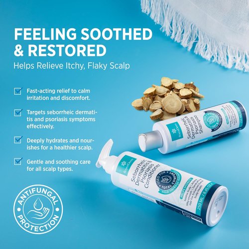 Roycederm Seborrheic Dermatitis Shampoo & Conditioner Set - Soothing Herbal Treatment for Psoriasis & Dandruff