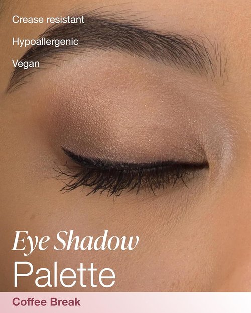 Mineral Fusion Eyeshadow Palette - Vegan Eye Makeup with Matte, Satin & Shimmer Finishes | Natural Lightweight Formula (Coffee Break)