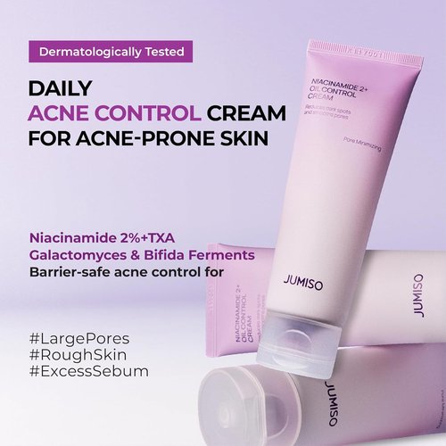 JUMISO Niacinamide 2+ Oil Control Cream - Pore Minimizing Moisturizer for Oily Skin - 2.7 fl. oz