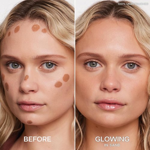 Saie Dew Bronze - Hydrating Liquid Bronzer Stick for Sun-Kissed Glow | Nourishing Contour Makeup - Sand (0.4 oz)
