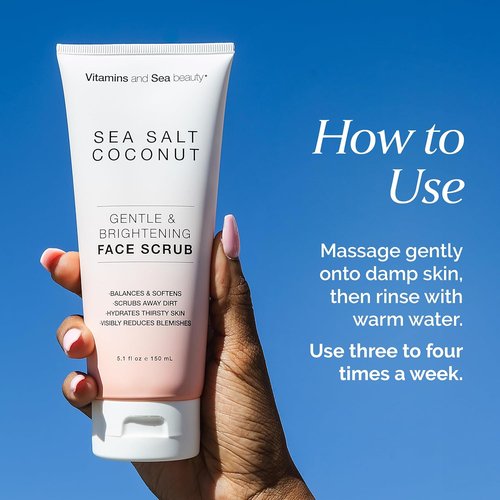 Regine Switzerland Gentle Face Scrub - Brightening Sea Salt & Coconut Exfoliator - 5.1 fl oz