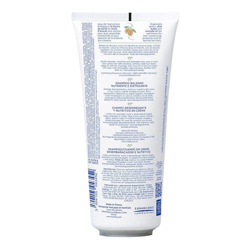 Mustela Detangling Cream Shampoo - Nourishing Shea Butter & Avocado for Curly Hair - 6.76 Fl. Oz.