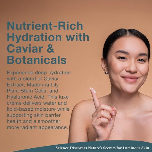 Lira Clinical BIO Caviar Crème - Hydrating Facial Moisturizer with Peptides & Vitamin C - Travel Size 1 oz