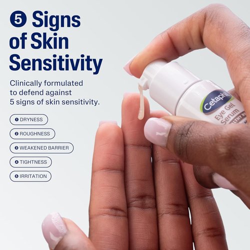 Cetaphil Hydrating Eye Gel Serum - 24Hr Anti-Aging Cream for Dark Circles & Wrinkles | 0.5 Oz