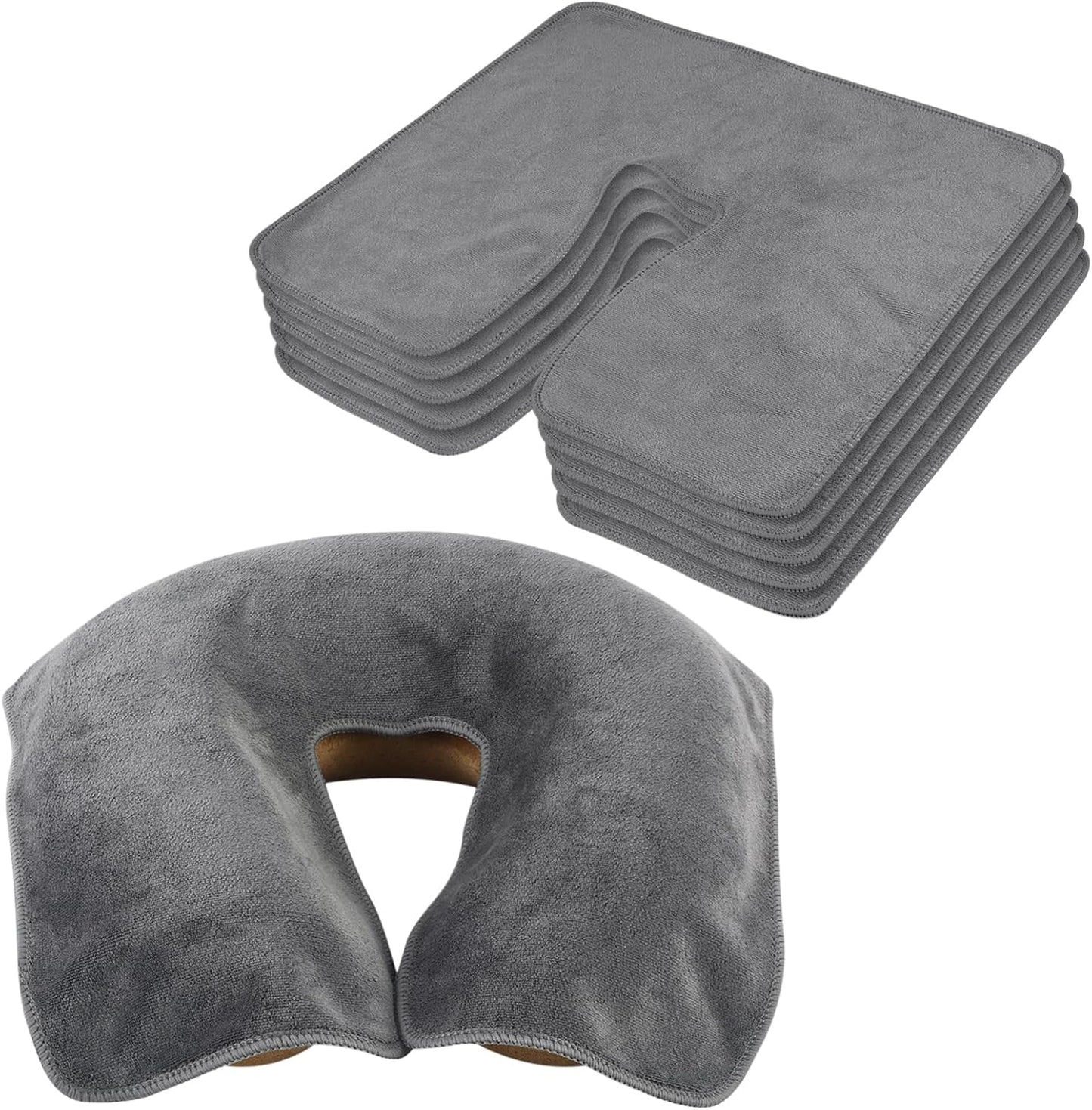 SINLAND Microfiber Face Cradle Covers - Large, Soft & Reusable Non-Stick Massage Headrest Cover