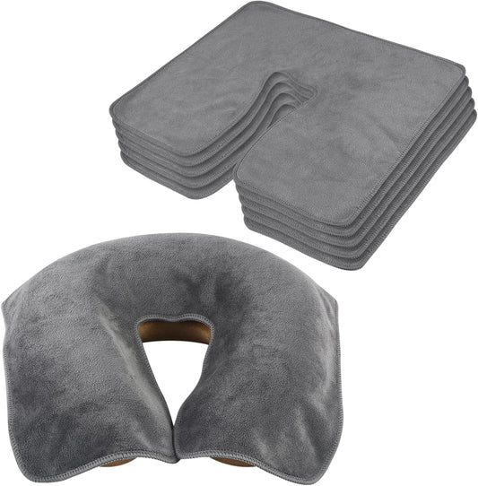 SINLAND Microfiber Face Cradle Covers - Large, Soft & Reusable Non-Stick Massage Headrest Cover