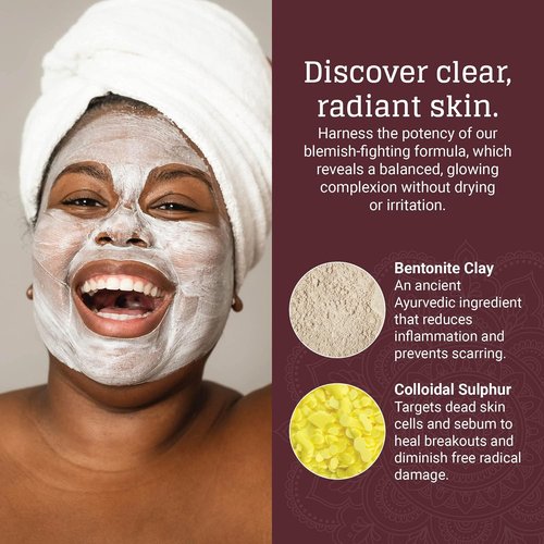 AVYA Hydroveda Essentials Daily Detox Clay Mask - Bentonite Clay for Blemishes & Calming Camphor | 1.7oz