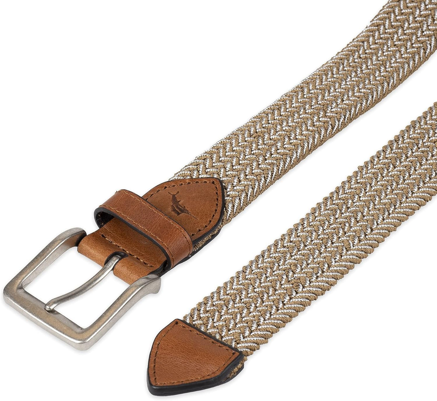 Tommy Bahama Men's Stretch Web Belt - Two Tone Design for Comfort and Style