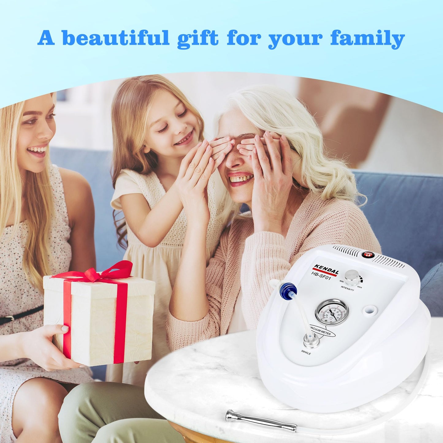 Diamond Microdermabrasion Machine, Kendal Professional Dermabrasion Facial Spray Skin Care Device, Vacuum Blackhead Removal and Spray Moisturizer, Esthetician Supplies, Also for Home Skin Care