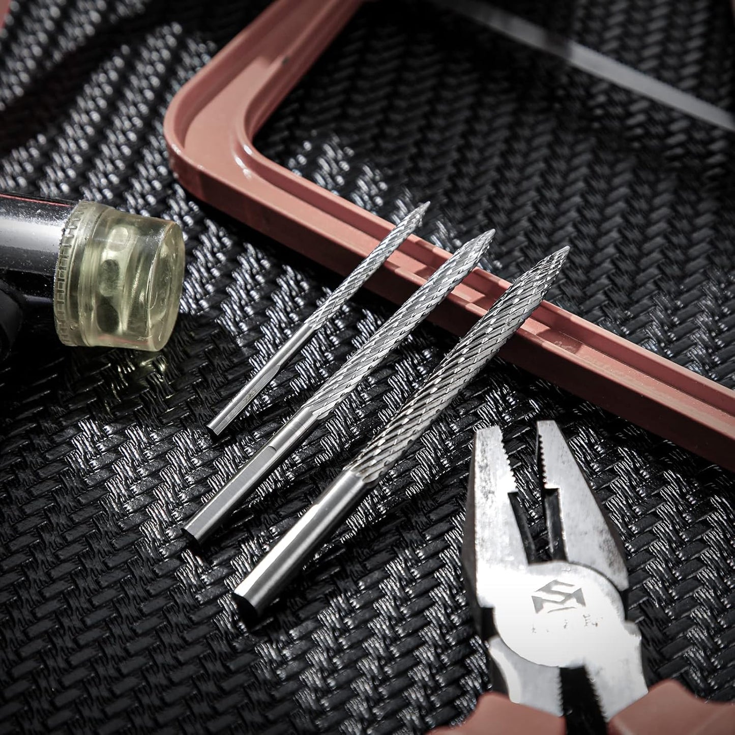 Tallew Tire Reamer Drill Bit Set - Multi-Sized Carbide Burrs for Efficient Tire Repairs | 3 Pack (3mm, 4.5mm, 6mm)