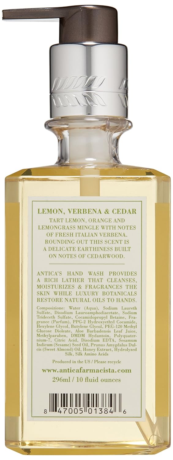 Antica Farmacista Hand & Body Wash - Luxurious Hydrating Cleanser - Lemon, Verbena & Cedar, 10 fl oz