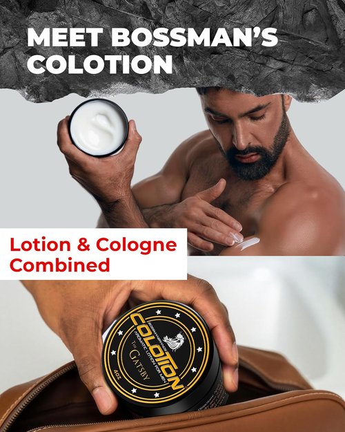 Bossman Colotion - 2-in-1 Body Lotion & Cologne for Men - Long-Lasting Hydration & Soothing Moisturizer - Royal Oud Scent