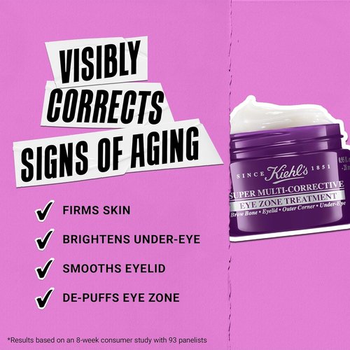 Kiehl's Super Multi-Corrective Eye Cream - Anti-Aging Formula with Bilberry Seed Extract & Collagen Peptide for Firm, Smooth Skin
