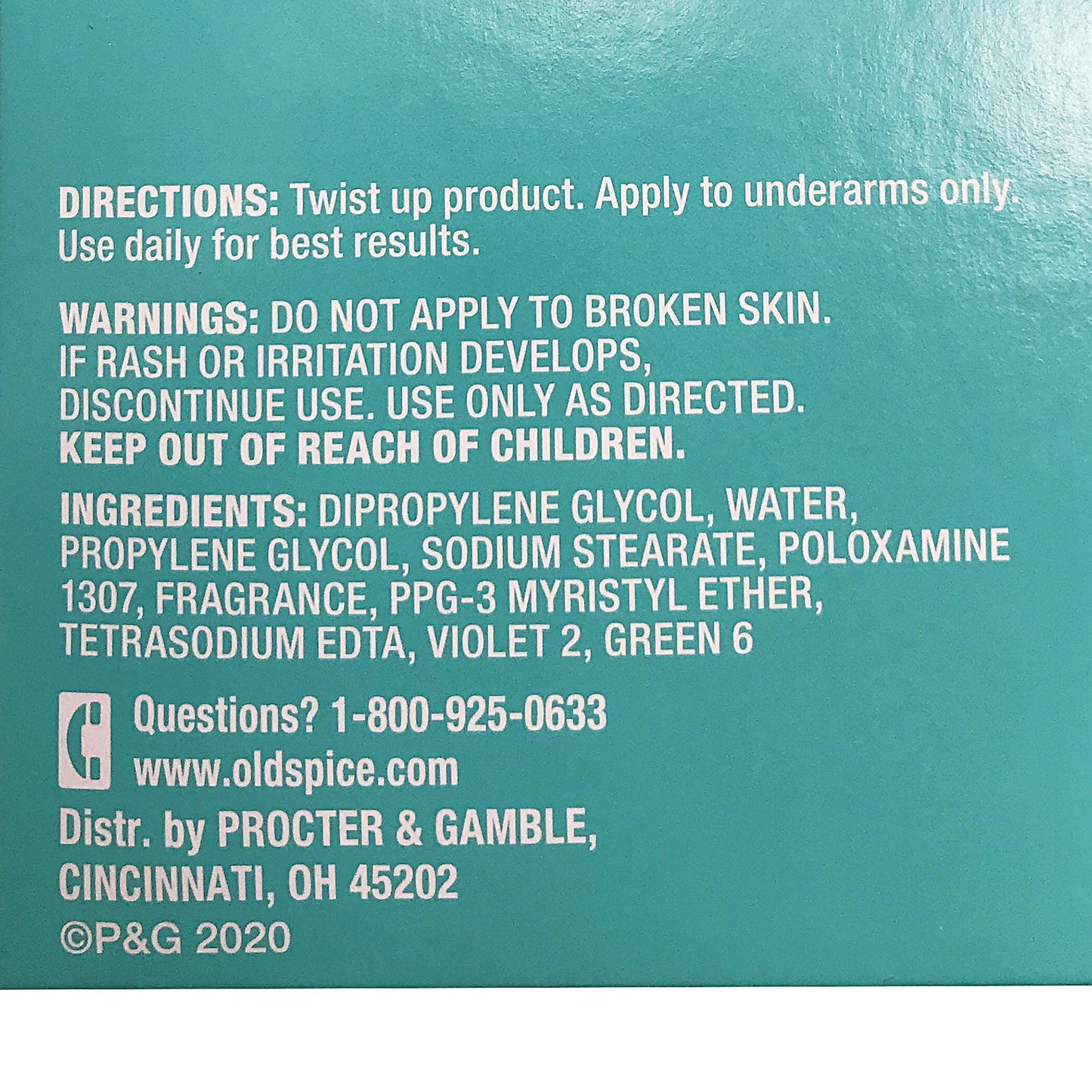 Old Spice Mens Pure Sport High Endurance 5 Pack Deoderant Sticks, (2.4 oz each)