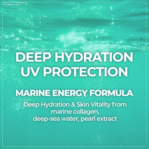JMsolution Korean Sunscreen SPF 50+ PA++++ - Hydrating Glow Formula | Lightweight, Non-Greasy | Marine Pearl UV Cream (1.69 fl. oz)