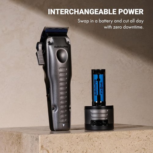 FXONE LO-PROFX Professional Cordless Clippers - Interchangeable Battery for Ultimate Grooming