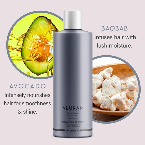 ALURAM Coconut Water Shampoo - Hydrating Cleanser for Medium to Coarse Hair | 12 Fl Oz