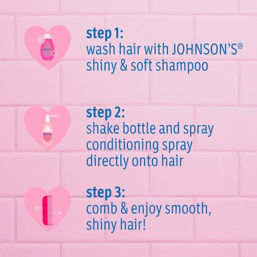Johnson's Kids' Shampoo - Shiny & Soft Formula with Argan Oil & Silk Proteins, 13.6 fl. oz
