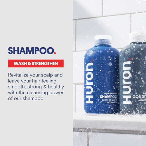 Huron Hair Duo - Hydrating Shampoo & Conditioner Set with Citrus + Juniper Scent | 12 Fl Oz (Pack of 2)